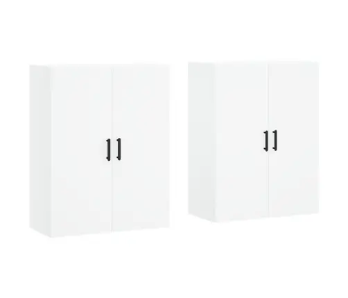 Prie Sienos Montuojamos Spintelės, 2Vnt., Baltos, 69,5X34X90Cm