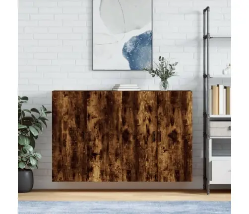 Sienas Skapīši, 2 Gab., 69,5X34X90 Cm, Ozolkoka Krāsa Vidaxl