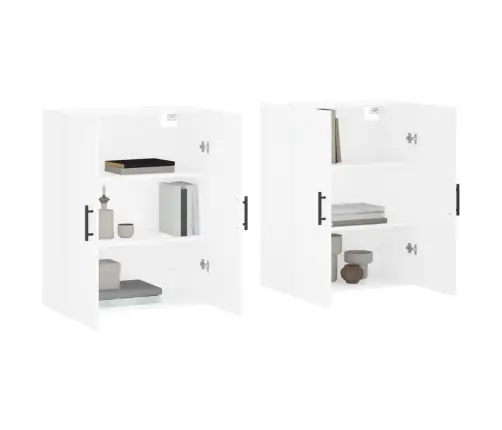 Prie Sienos Montuojamos Spintelės, 2Vnt., Baltos, 69,5X34X90Cm