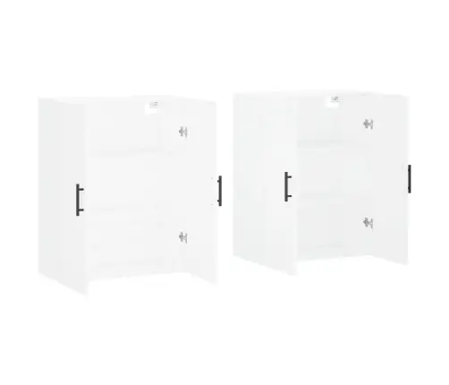 Prie Sienos Montuojamos Spintelės, 2Vnt., Baltos, 69,5X34X90Cm