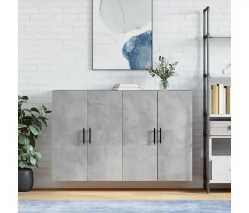 Sienas Skapīši, 2 Gab., Betona Pelēks, 69,5X34X90 Cm Vidaxl Sienas Skapīši, 2 Gab., Betona Pelēks, 69,5X34X90 Cm Vidaxl