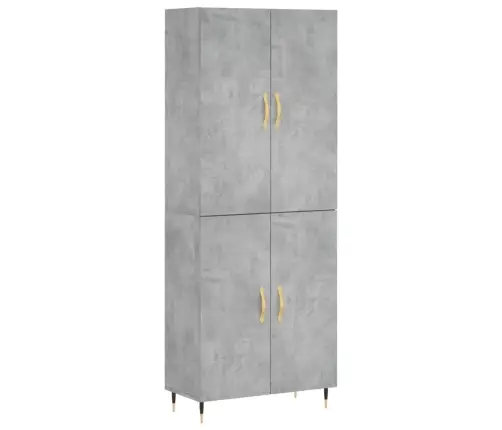 Augstais Skapis, Pelēks, 69,5X34X180 Cm, Inženierijas Koks Vidaxl