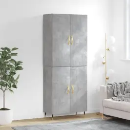 Augstais Skapis, Pelēks, 69,5X34X180 Cm, Inženierijas Koks Vidaxl