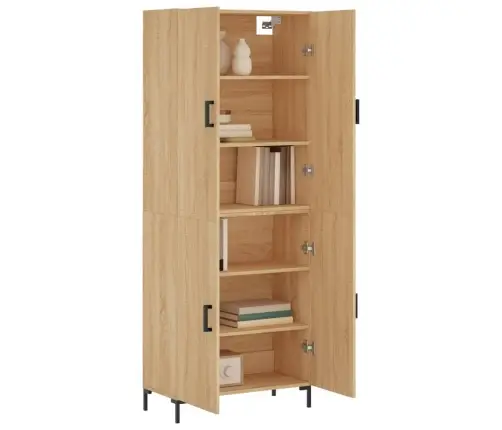 Komoda, Sonoma Ąžuolo Spalvos, 69,5X34X180cm Apdirbta Mediena