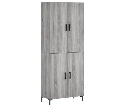 Augstais Skapis, Pelēks, 69,5X34X180 Cm, Inženierijas Koks Vidaxl