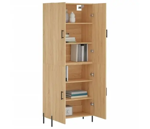 Augstais Skapis, Ozolkoka, 69,5X34X180 Cm, Inženierijas Koks Vidaxl