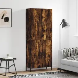 Kõrge Kapp, Suitsutatud Tamm, 69,5 X 34 X 180 cm Tehispuit