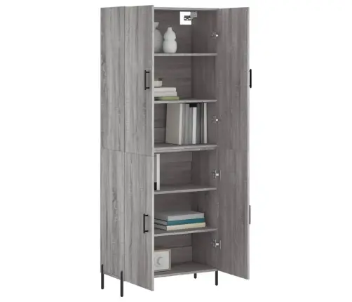 Kõrge Kapp, Hall Sonoma Tamm, 69,5 X 34 X 180 cm Tehispuit
