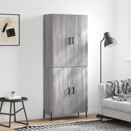 Kõrge Kapp, Hall Sonoma Tamm, 69,5 X 34 X 180 cm Tehispuit