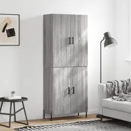 Kõrge Kapp, Hall Sonoma Tamm, 69,5 X 34 X 180 cm Tehispuit