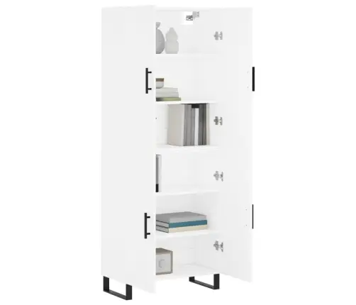 Augstais Skapis, Balts, 69,5X34X180 Cm, Inženierijas Koks Vidaxl