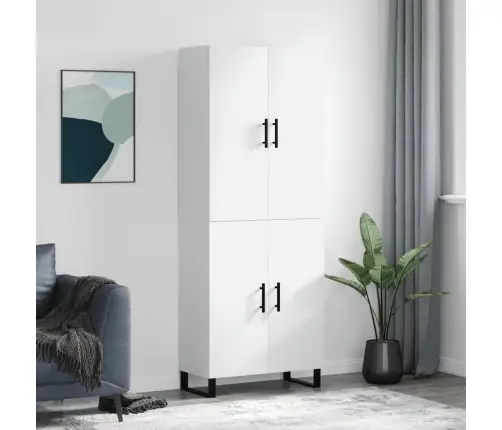 Augstais Skapis, Balts, 69,5X34X180 Cm, Inženierijas Koks Vidaxl