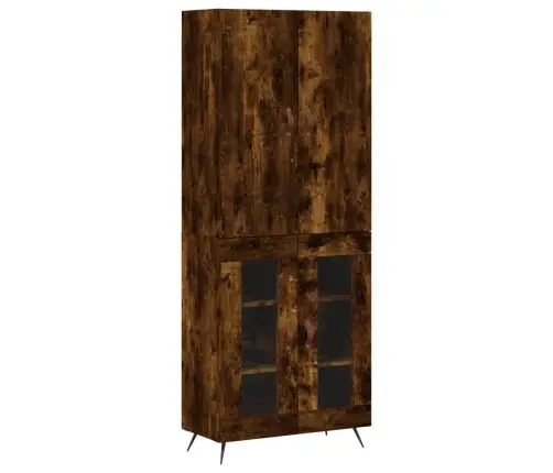Kõrge Kapp, Suitsutatud Tamm, 69,5 X 34 X 180 cm Tehispuit