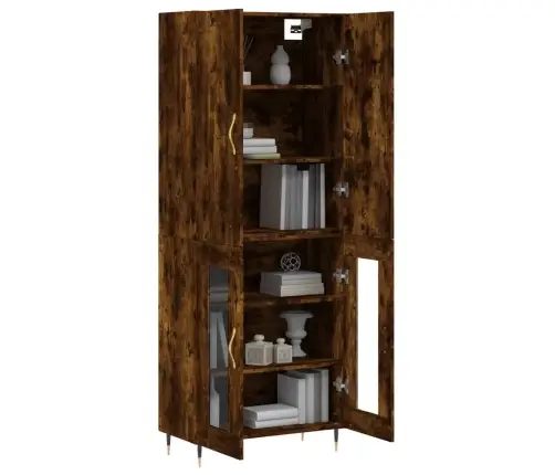 Komoda, Dūminio Ąžuolo Spalvos, 69,5X34X180cm Apdirbta Mediena