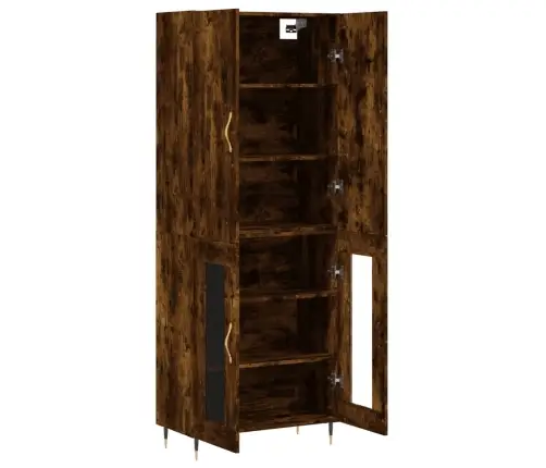 Komoda, Dūminio Ąžuolo Spalvos, 69,5X34X180cm Apdirbta Mediena