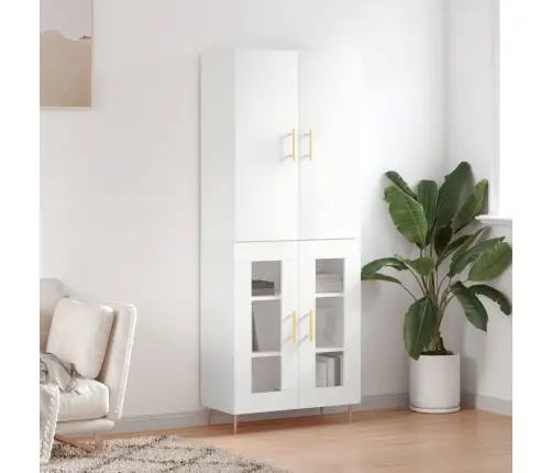 Augstais Skapis, Balts, 69,5X34X180 Cm, Inženierijas Koks Vidaxl