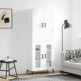 Komoda, Baltos Spalvos, 69,5X34X180cm Apdirbta Mediena