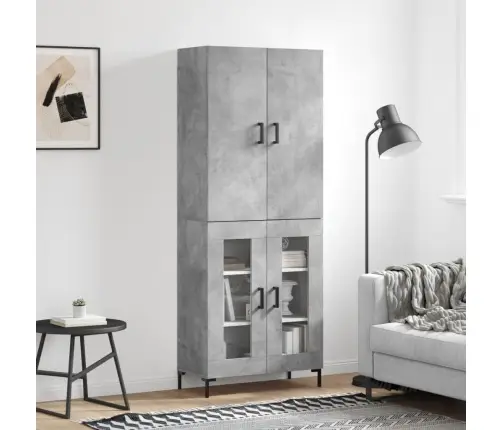 Augstais Skapis, Pelēks, 69,5X34X180 Cm, Inženierijas Koks Vidaxl