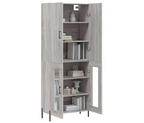Augstais Skapis, Pelēks, 69,5X34X180 Cm, Inženierijas Koks Vidaxl Augstais Skapis, Pelēks, 69,5X34X180 Cm, Inženierijas Koks Vidaxl