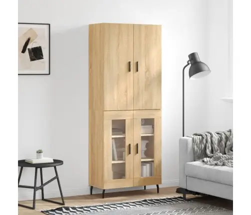 Kõrge Kapp, Sonoma Tamm, 69,5 X 34 X 180 cm Tehispuit