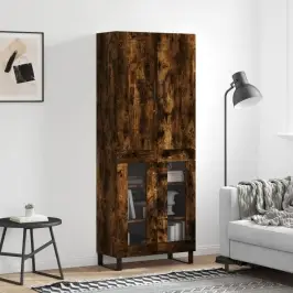 Komoda, Dūminio Ąžuolo Spalvos, 69,5X34X180cm Apdirbta Mediena