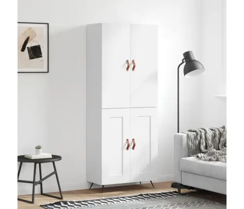 Augstais Skapis, Balts, 69,5X34X180 Cm, Inženierijas Koks Vidaxl