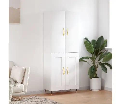 Augstais Skapis, Balts, 69,5X34X180 Cm, Inženierijas Koks Vidaxl