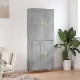 Augstais Skapis, Pelēks, 69,5X34X180 Cm, Inženierijas Koks Vidaxl