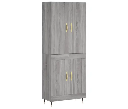 Augstais Skapis, Pelēks, 69,5X34X180 Cm, Inženierijas Koks Vidaxl