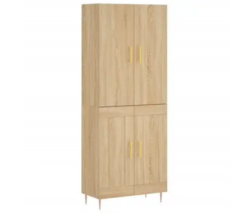Kõrge Kapp, Sonoma Tamm, 69,5 X 34 X 180 cm Tehispuit
