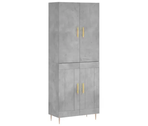 Augstais Skapis, Pelēks, 69,5X34X180 Cm, Inženierijas Koks Vidaxl