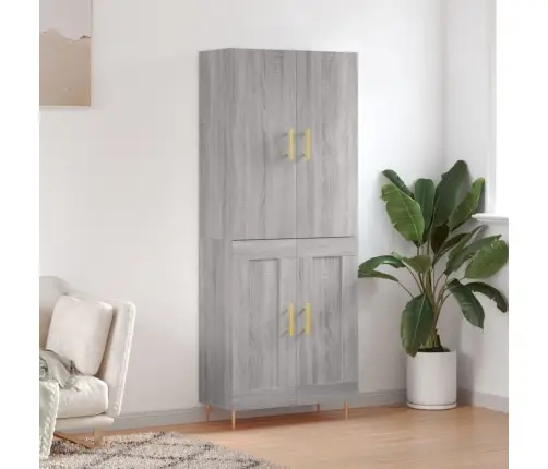 Augstais Skapis, Pelēks, 69,5X34X180 Cm, Inženierijas Koks Vidaxl Augstais Skapis, Pelēks, 69,5X34X180 Cm, Inženierijas Koks Vidaxl