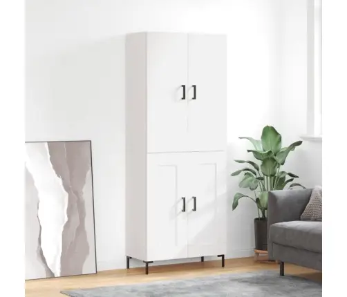 Augstais Skapis, Balts, 69,5X34X180 Cm, Inženierijas Koks Vidaxl