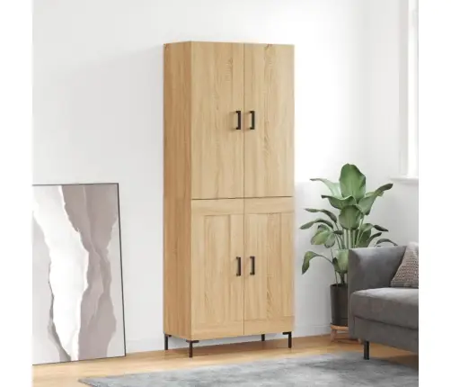 Kõrge Kapp, Sonoma Tamm, 69,5 X 34 X 180 cm Tehispuit