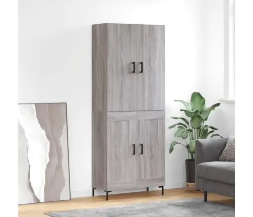 Kõrge Kapp, Hall Sonoma Tamm, 69,5 X 34 X 180 cm Tehispuit