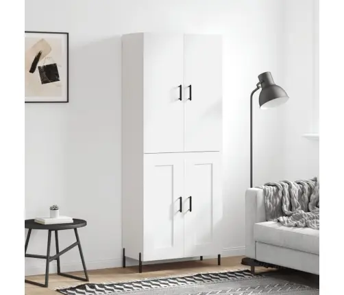 Augstais Skapis, Balts, 69,5X34X180 Cm, Inženierijas Koks Vidaxl