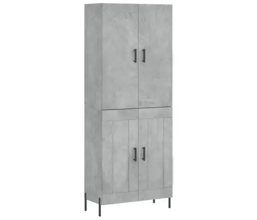 Augstais Skapis, Pelēks, 69,5X34X180 Cm, Inženierijas Koks Vidaxl