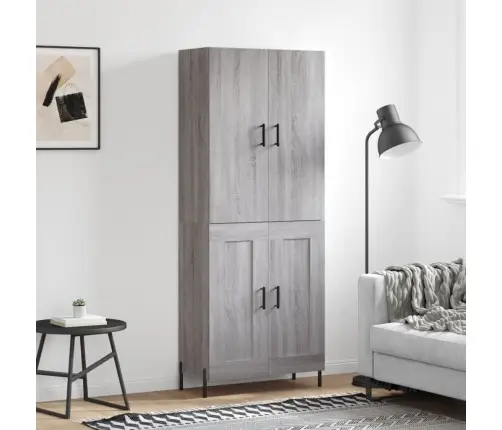 Kõrge Kapp, Hall Sonoma Tamm, 69,5 X 34 X 180 cm Tehispuit