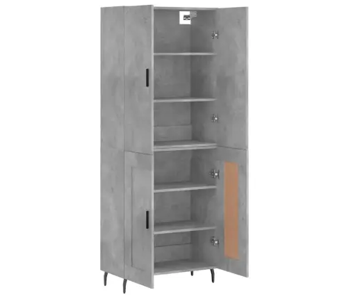 Komoda, Betono Pilkos Spalvos, 69,5X34X180cm Apdirbta Mediena