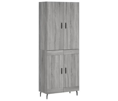 Augstais Skapis, Pelēks, 69,5X34X180 Cm, Inženierijas Koks Vidaxl