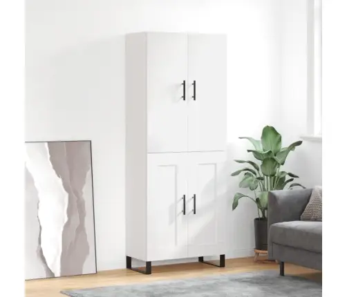 Augstais Skapis, Balts, 69,5X34X180 Cm, Inženierijas Koks Vidaxl