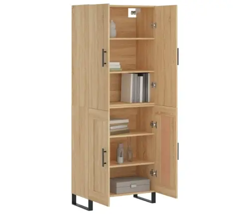 Komoda, Sonoma Ąžuolo Spalvos, 69,5X34X180cm Apdirbta Mediena