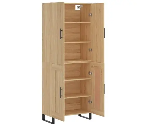 Komoda, Sonoma Ąžuolo Spalvos, 69,5X34X180cm Apdirbta Mediena