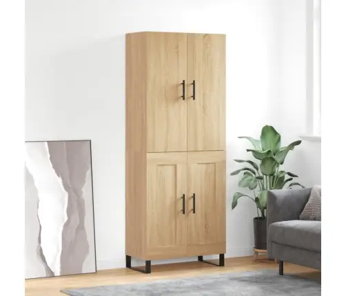 Komoda, Sonoma Ąžuolo Spalvos, 69,5X34X180cm Apdirbta Mediena