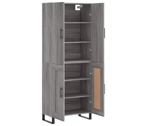 Kõrge Kapp, Hall Sonoma Tamm, 69,5 X 34 X 180 cm Tehispuit