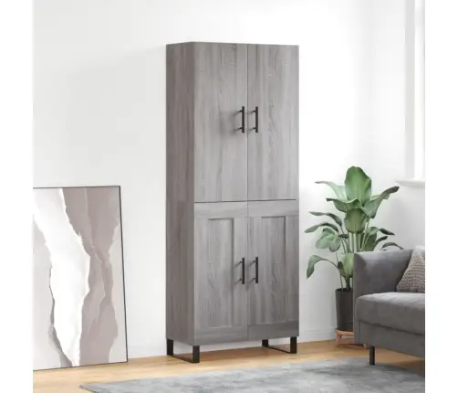 Kõrge Kapp, Hall Sonoma Tamm, 69,5 X 34 X 180 cm Tehispuit