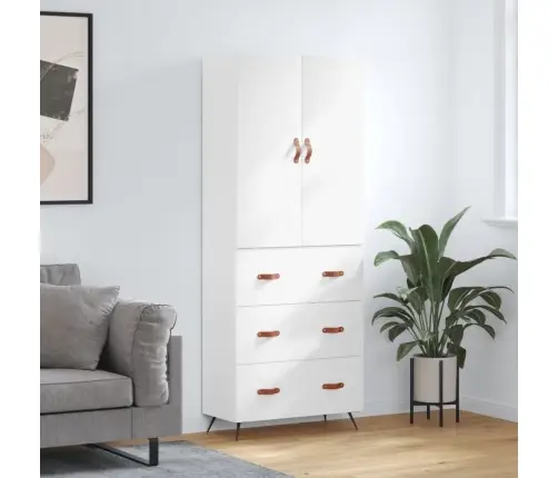 Komoda, Baltos Spalvos, 69,5X34X180cm Apdirbta Mediena