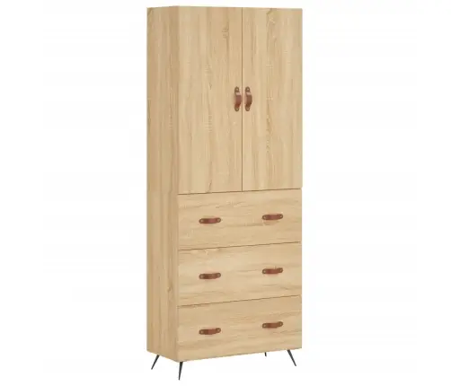 Augstais Skapis, Ozolkoka, 69,5X34X180 Cm, Inženierijas Koks Vidaxl