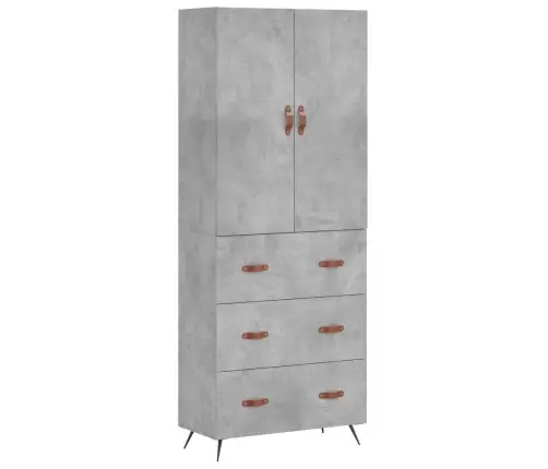 Augstais Skapis, Pelēks, 69,5X34X180 Cm, Inženierijas Koks Vidaxl