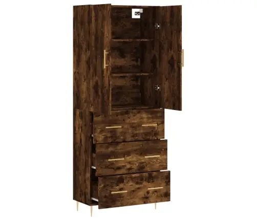 Augstais Skapis, Ozolkoka, 69,5X34X180 Cm, Inženierijas Koks Vidaxl